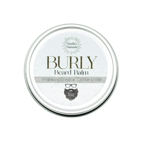 Burly Men's Beard Balm - Moisturizing Non-Greasy Formula with Essential Oils - 2oz