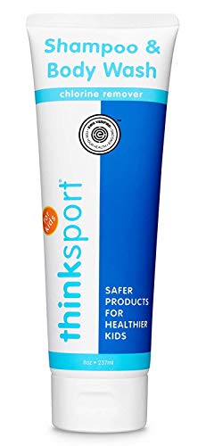 Thinksport Kids Body Wash - Natural Chlorine Remover, Gentle Foaming Cleanser - Papaya, 8oz