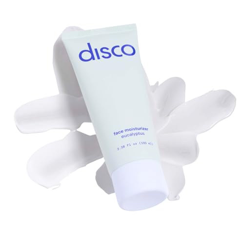 Disco Men's Face Moisturizer - Hydrating, Anti-Aging with Vitamin E & C, Eucalyptus Scent - 2oz