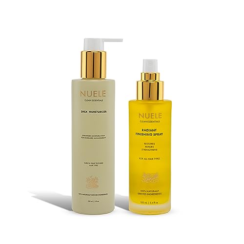 Nuele Hair Care Bundle - Restores Shine & Strength, 100% Naturally Derived Ingredients - 5oz & 3.4oz
