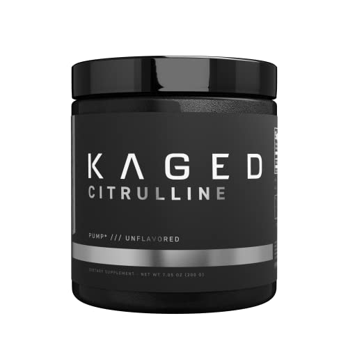 Kaged Premium L-Citrulline Powder - Boost Muscle Pumps & Vascularity, Plant-Based - 100 Servings