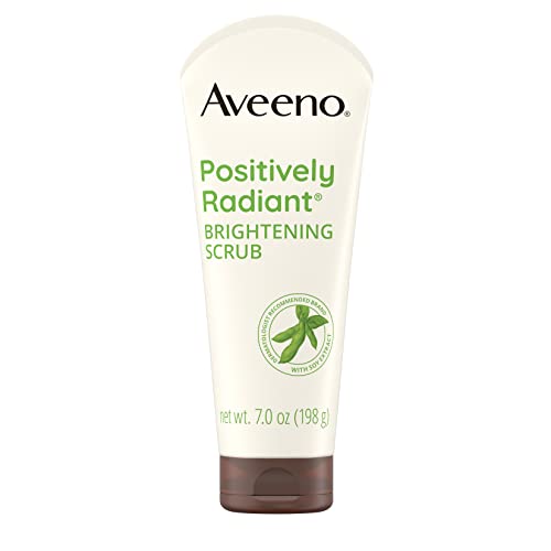 Aveeno Exfoliating Facial Scrub - Brightens Skin Tone, Hypoallergenic, Moisture-Rich Soy - 7oz