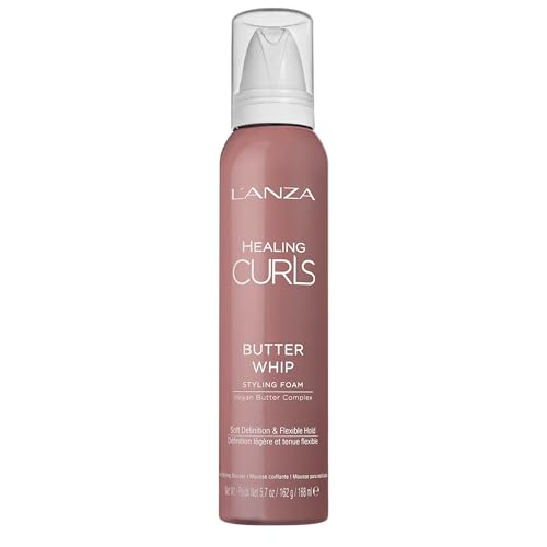 L'ANZA Hair Mousse - Flexible Hold, Alcohol-Free, Vegan Formula for Curly & Wavy Hair - 7.1oz