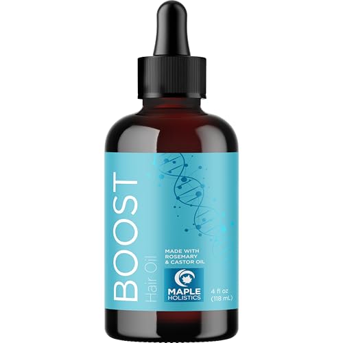 Maple Holistics Hair Growth Oil - Nourishing Formula for Frizzy, Damaged Hair - 4oz