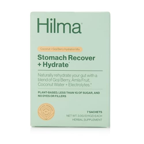 Hilma Stomach Recover + Hydrate - Rebalance Gut with Organic Electrolytes & Prebiotics - 7 Sachets