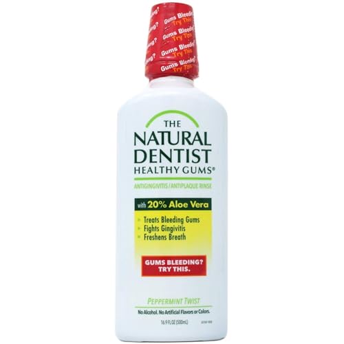 Healthy Gums Mouth Rinse - Promotes Oral Wellness, Natural Ingredients - 16oz Peppermint