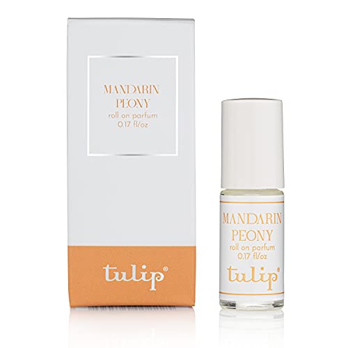 Humboldt Tulip Perfume Roll On - Natural Mandarin Peony Essence, No Dyes, 0.6oz