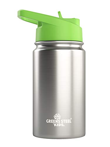 Kids Stainless Steel Water Bottle - Leakproof, Easy Sip, Insulated - 12oz, Dishwasher Safe