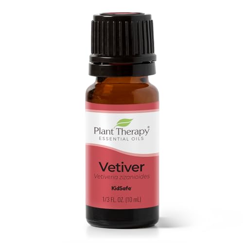 Plant Therapy Vetiver Essential Oil - 100% Pure, Therapeutic Grade, Skin Support - 10 mL