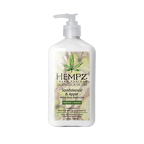 Hempz Sandalwood & Apple Body Lotion - Nourishing Hemp Seed Oil, Vegan, Paraben-Free - 17 Fl Oz