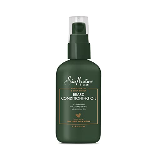 SheaMoisture Beard Conditioning Oil - Moisturizes & Softens with Maracuja Oil & Shea Butter - 3.2oz