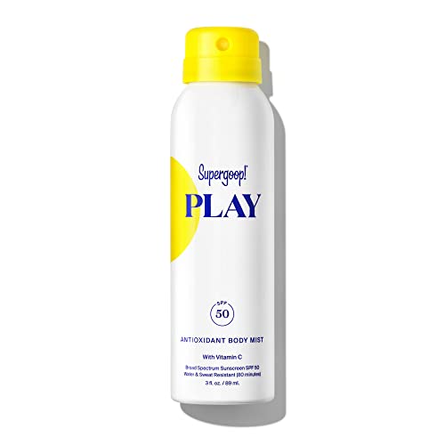 Supergoop! PLAY Antioxidant Body Mist SPF 50 - Nourishing Vitamin C, Water-Resistant - 3 fl oz