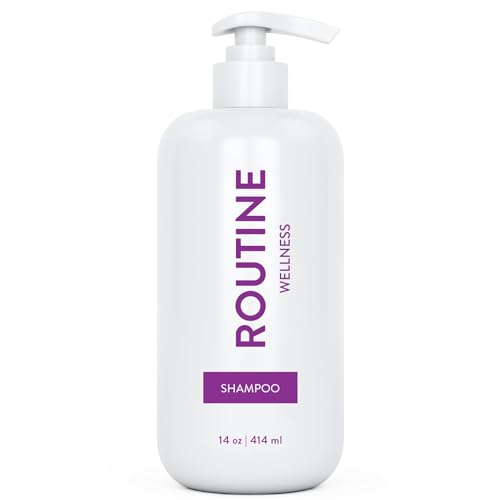 Routine Wellness Shampoo - Strengthens Hair, Vegan Biotin & Nourishing Oils - Rose Hips, 14oz