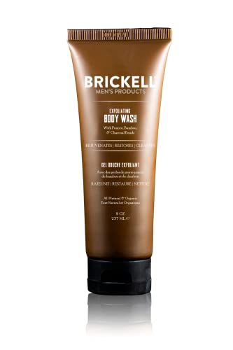 Brickell Men's Exfoliating Body Wash - Cleanses, Revitalizes Skin, Natural Ingredients - 8oz