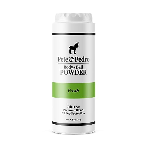 Pete & Pedro Body Powder - Talc-Free, Sweat Absorbing, Fresh Scent - 5oz for All-Day Comfort