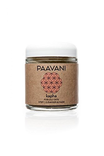 PAAVANI Ayurveda Face Mask - Purifying Cleanser for Oily Skin, Unclogs Pores - 4oz