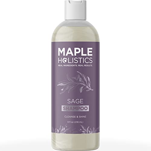 Maple Holistics Sage & Rosemary Shampoo - Clarifying, Moisturizing for Oily Hair - 16oz