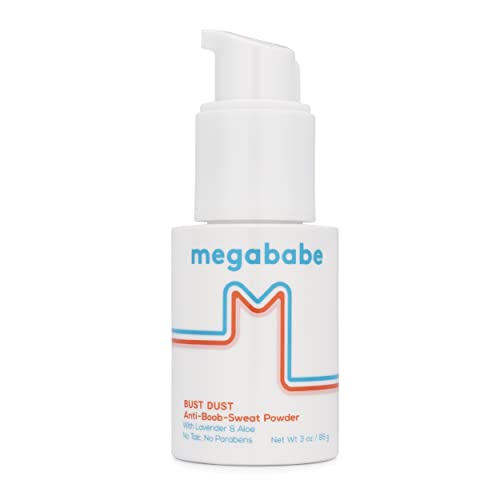 Megababe Sweat Absorbing Body Powder - Talc-Free, Natural Formula, Aloe & Chamomile - 3 oz