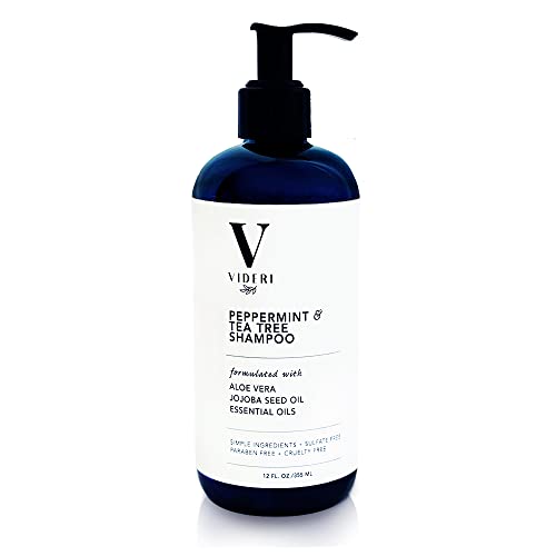 Videri Shampoo - Nourishing Anti-Frizz for Keratin Treated Hair, Peppermint & Tea Tree - 12 fl oz