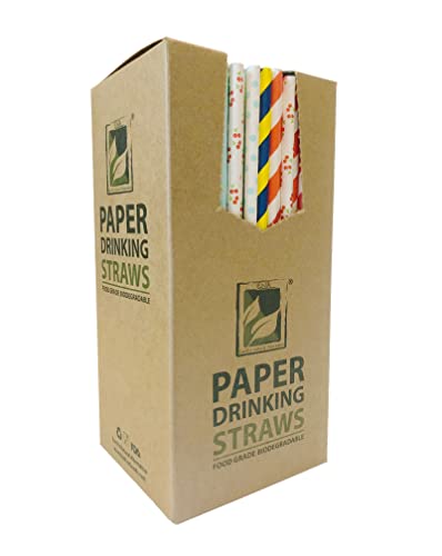 Earth's Natural Alternative Paper Straws - 100% Compostable, Sturdy for All Occasions - 250 Count