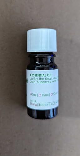 Living Libations Organic Peppermint Essential Oil - Refreshing, Uplifting, Wildcrafted - 5ml