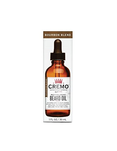 Cremo Beard Oil - Softens Beard, Restores Moisture, Light Bourbon Scent - 1oz