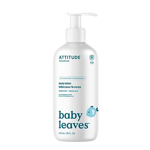 ATTITUDE Baby Lotion - Nourishing Moisturizer with Blueberry Leaf Extract, EWG Verified - 16 Fl Oz