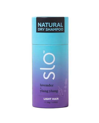 Slo Natural Dry Shampoo - Cleans & Softens Hair, 100% Natural, Vegan, Paper Packaging - 1.23oz