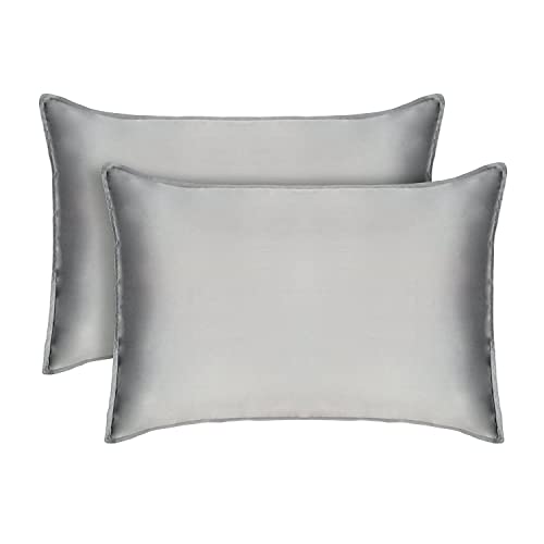 TAFTS Viscose Pillowcases - Luxuriously Soft, Cooling, OEKO-TEX Certified - 2 Pack, Space Grey