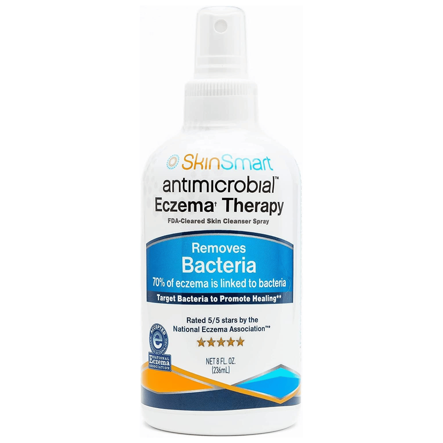 SkinSmart Antimicrobial Eczema Therapy - Fast Relief, Hypochlorous Acid, 8oz Spray for All Ages