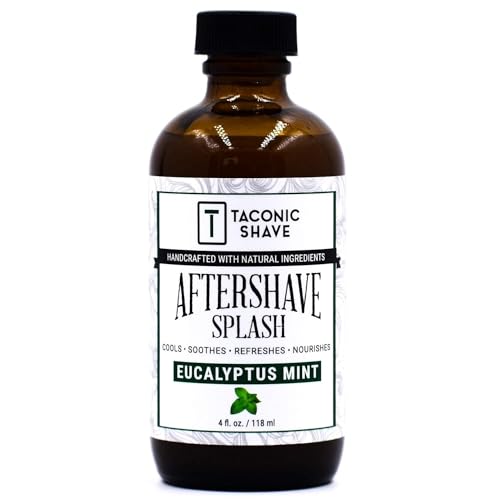 Taconic Shave Natural Aftershave Splash - Cooling Eucalyptus Mint, Alcohol-Free, 4oz