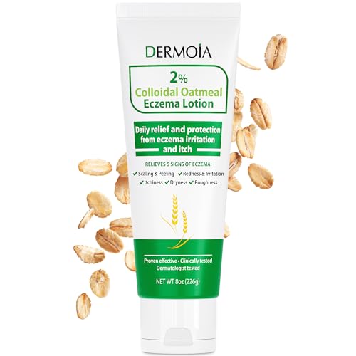 DERMOIA 2% Colloidal Oatmeal Eczema Cream - Soothing, Moisturizing Relief for Sensitive Skin - 8oz