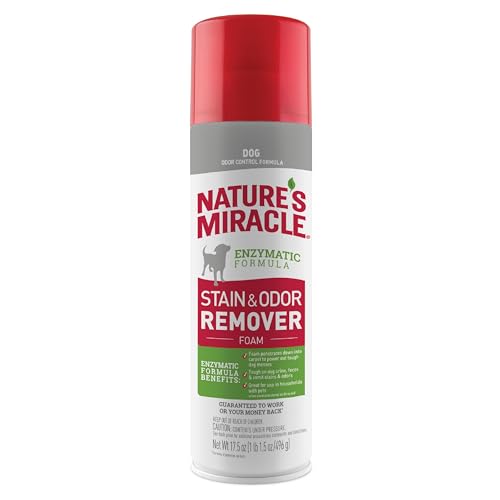 Nature's Miracle Pet Odor & Stain Remover - Deep Cleaning Foam, Light Citrus Scent - 17.5oz