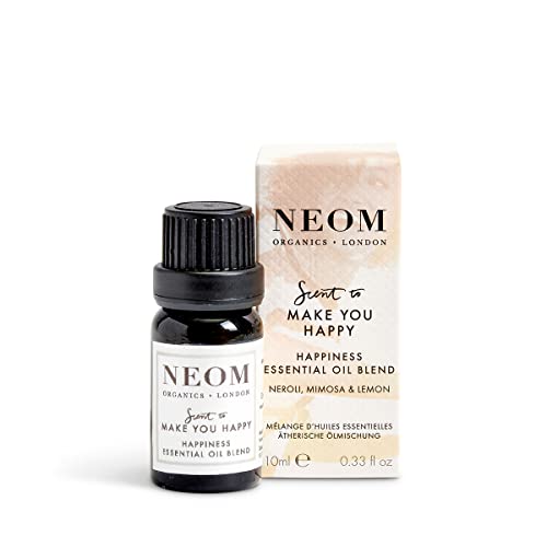 NEOM Happiness Essential Oil Blend - Uplifting Natural Fragrance with Neroli & Lemon - 10ml