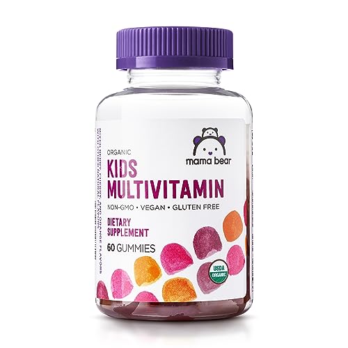 Mama Bear Organic Kids Multivitamin Gummies - Nutritional Support, Non-GMO, Vegan - 60 Count