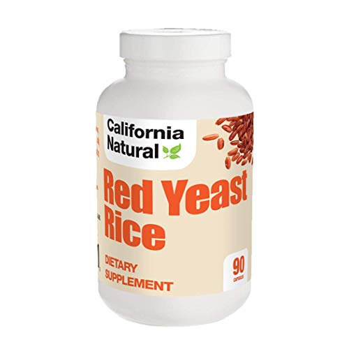 California Natural Red Yeast Rice Extract 600mg - Supports Healthy Cholesterol - 90 Capsules