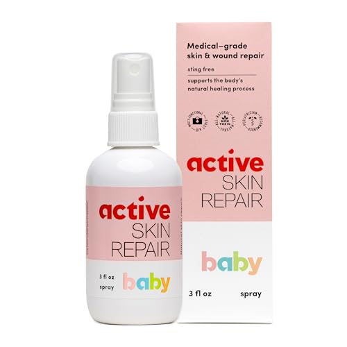 Active Skin Repair Baby Skin Care - Non-Toxic Relief for Diaper Rash, Eczema, Acne - 3 oz Spray