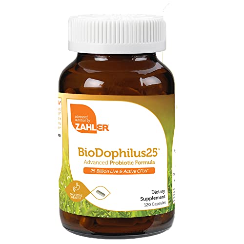 Zahler Probiotic Nutritional Supplement - Supports Digestive Health, 25 Billion CFU - 120 Capsules