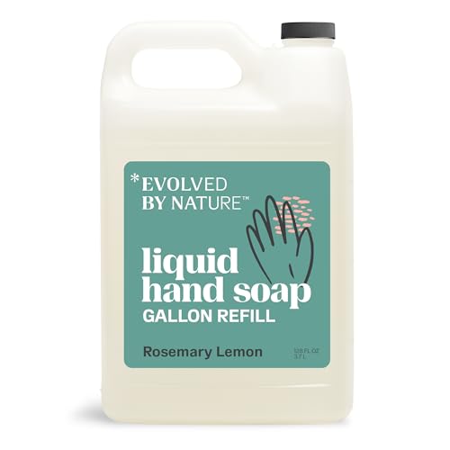 Evolved By Nature Hand Soap Refill - Hydrating, Rosemary Lemon, 99% Natural - 128 Oz