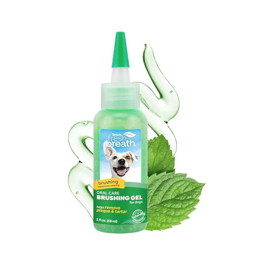 TropiClean Dental Care Kit - Tartar & Plaque Remover, Minty Fresh Gel for Dogs & Cats - 2oz