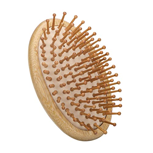 Combetter Natural Bamboo Hair Brush - Massaging Scalp Detangler for All Hair Types, Lightweight