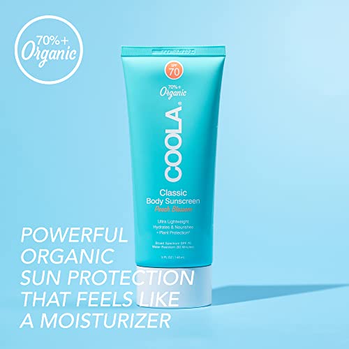 COOLA Organic Sunscreen SPF 70 - Hydrating, Antioxidant-Rich, Peach Blossom - 5oz