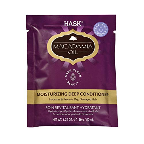 Hask Macadamia Oil Conditioner - Revitalizes & Moisturizes Dry Hair, Sulfate-Free - 1.75oz