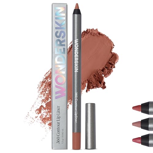 Wonderskin Lip Liner Pencil - Long-Lasting, Moisturizing, Waterproof Brown - 0.04oz