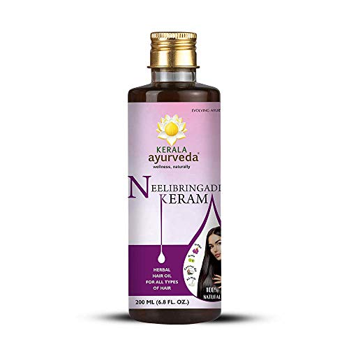 Kerala Ayurveda Hair Oil - Nourishes & Strengthens with Amla, Bringaraj, Coconut Oil - 6.8 Fl Oz