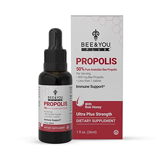 BEE&You Propolis Liquid Extract Drops - Immune Support, Antioxidant-Rich, 1 Fl Oz