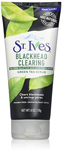 St. Ives Face Scrub - Blackhead Clearing, 1% Salicylic Acid, Natural Exfoliants - 6oz (Pack of 3)