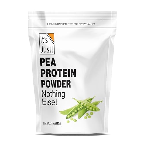 It's Just! Pea Protein Powder - Boosts Daily Protein, Vegan, Gluten Free - 1.25 lb Unflavored