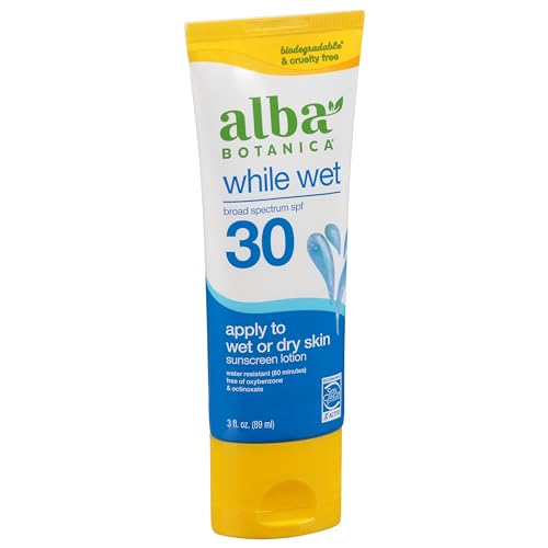 Alba Botanica Sunscreen Lotion - Broad Spectrum SPF 30, 100% Vegetarian, 3 fl. oz.