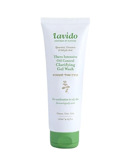 Lavido Facial Cleanser - Balances Oily Skin, Nourishing Gel with Salicylic Acid - 4.05 oz